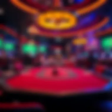 Vibrant Live Dealer Table Experience A captivating live dealer table setup in an online casino environment showcasing a vibrant atmosphere.