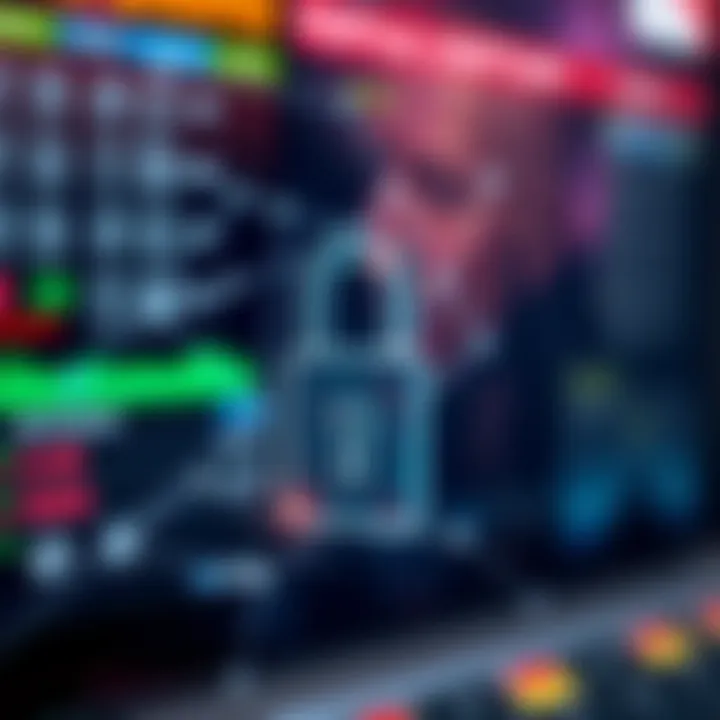 A digital lock symbolizing security in online gambling