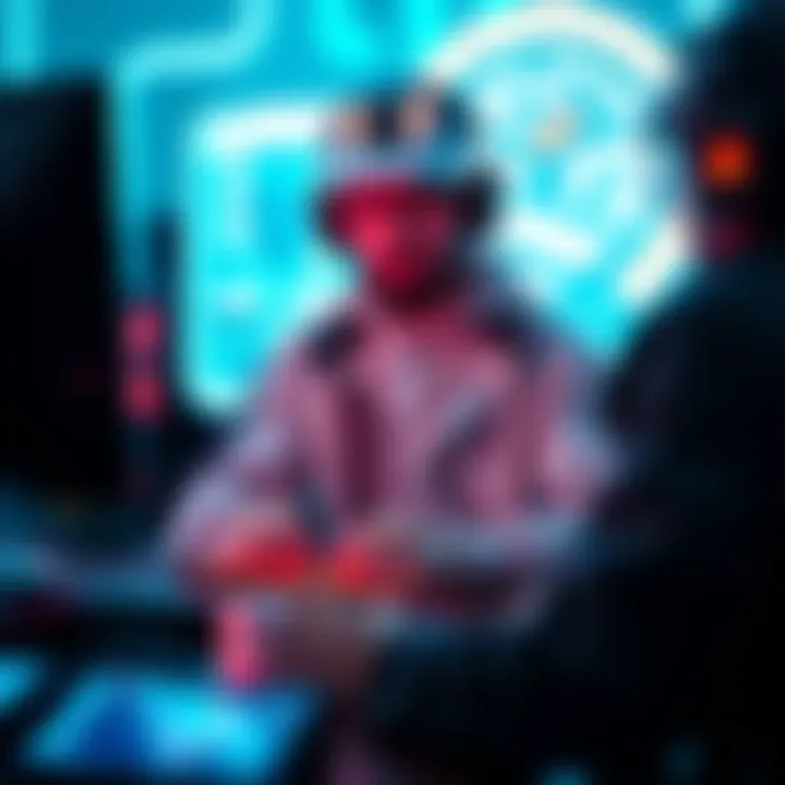 A futuristic illustration of technology in gaming