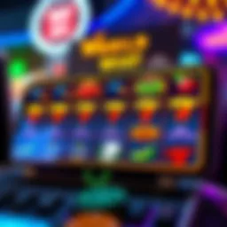 Illustration of modern mobile slot game interface