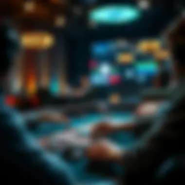 Strategic gameplay in online poker sessions.