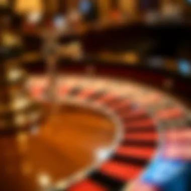 Close-up of a bet placement on a roulette table