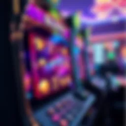 Vibrant online slot machine interface