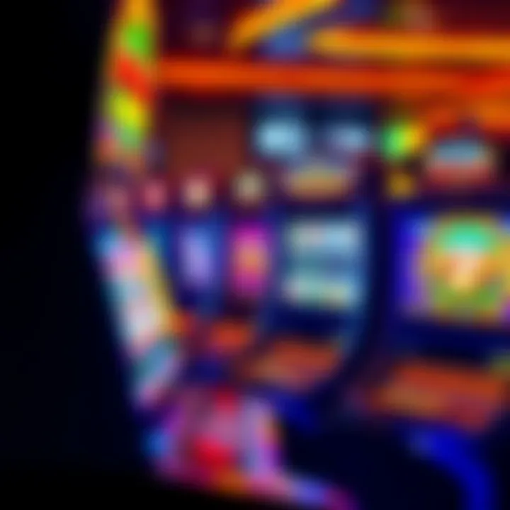 Visual representation of online slot machines showcasing vibrant graphics and themes
