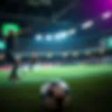 Concept of online sports betting represented visually