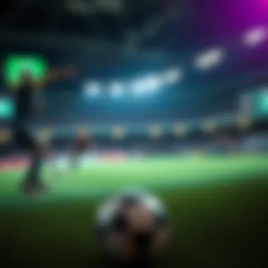 Concept of online sports betting represented visually