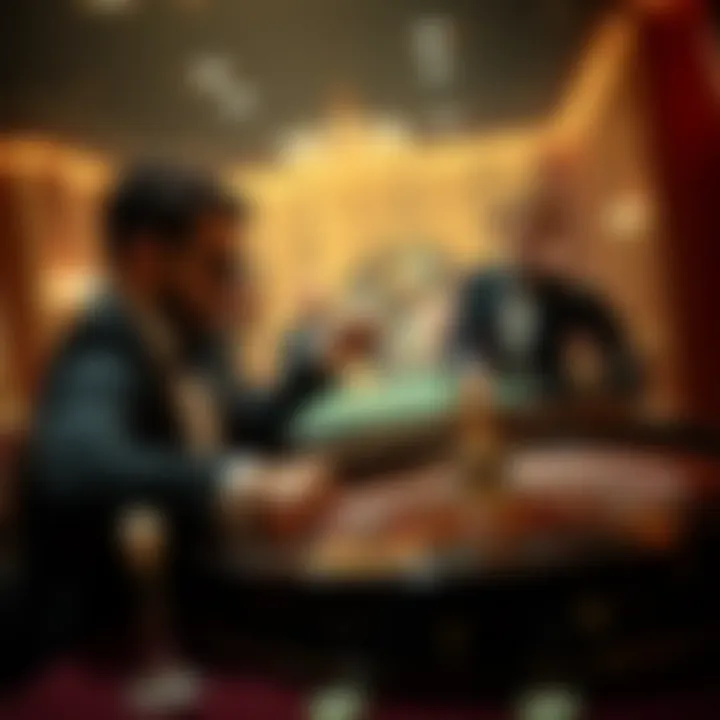 Players engaging in European Roulette