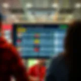 A digital interface showcasing various betting options