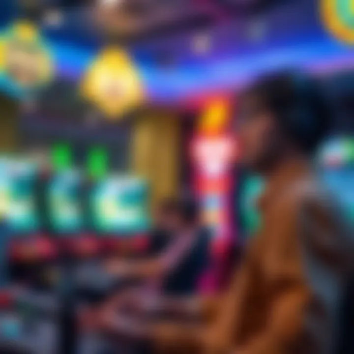 An engaging gaming atmosphere with vibrant graphics