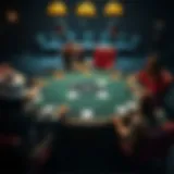 Strategic poker table layout showcasing different playing styles