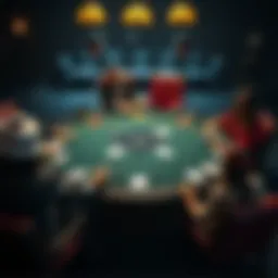 Strategic poker table layout showcasing different playing styles