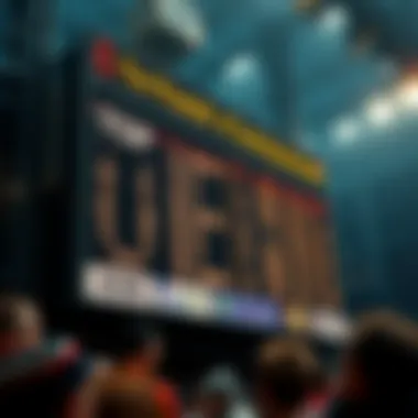 Historic scoreboard displaying top scorers