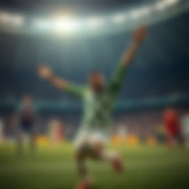 Celebration of a record-breaking goal