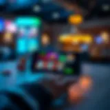 Mobile device displaying casino games