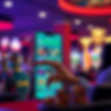 User browsing through a casino app