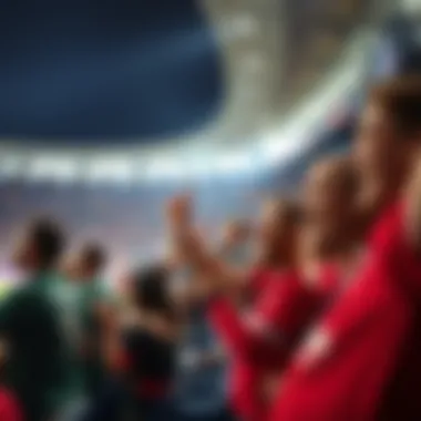 Fans celebrating a goal during a Real Salt Lake game, highlighting team support.