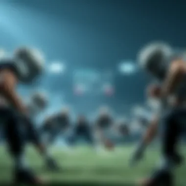 An American football game highlighting strategic plays and formations