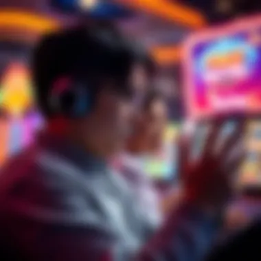 Experience of Free Slot Gaming User enjoying free slot games on a device