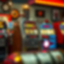 Illustration of a vintage slot machine showcasing its historical significance