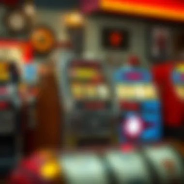 Illustration of a vintage slot machine showcasing its historical significance