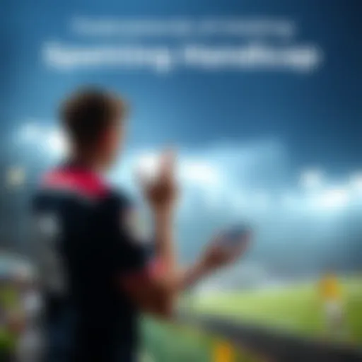 Concept illustration of sports betting handicap