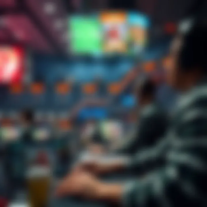 Live Betting Experience Dynamic sports betting scene with live updates