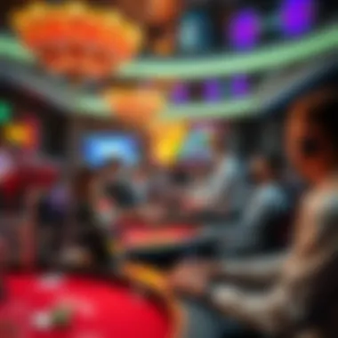 A virtual gambling environment showcasing the digital evolution