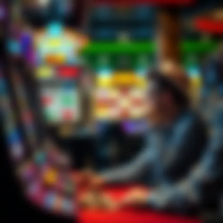 A strategic player analyzing slot game odds and strategies
