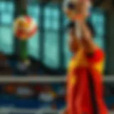 Dynamic action shot of a volleyball match in Vietnam