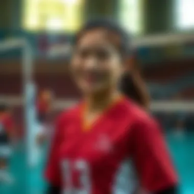 Successful athlete sharing her journey in volleyball