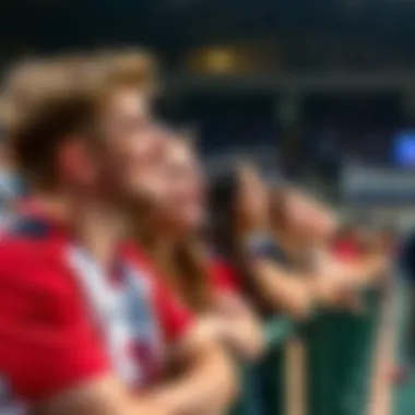 Fan engagement during a volleyball match
